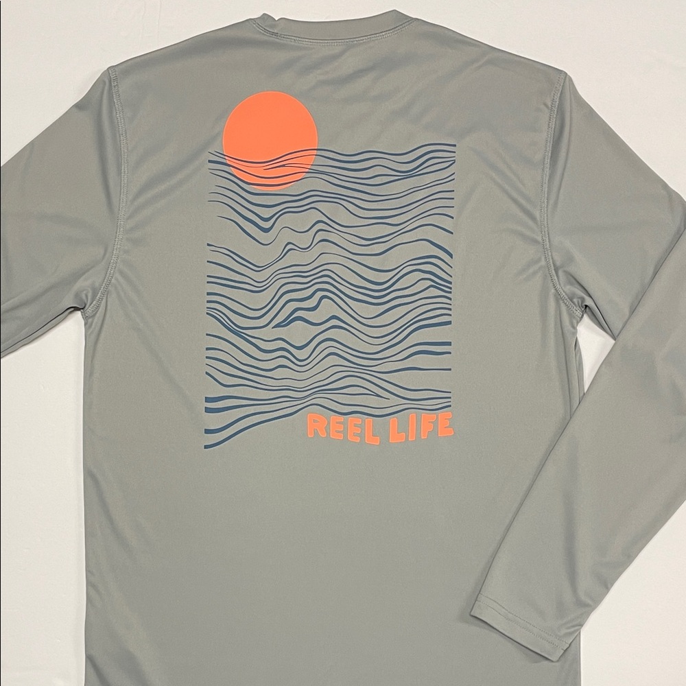 Men’s Reel Life Gray Long Sleeve Shirt